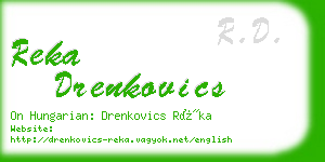 reka drenkovics business card